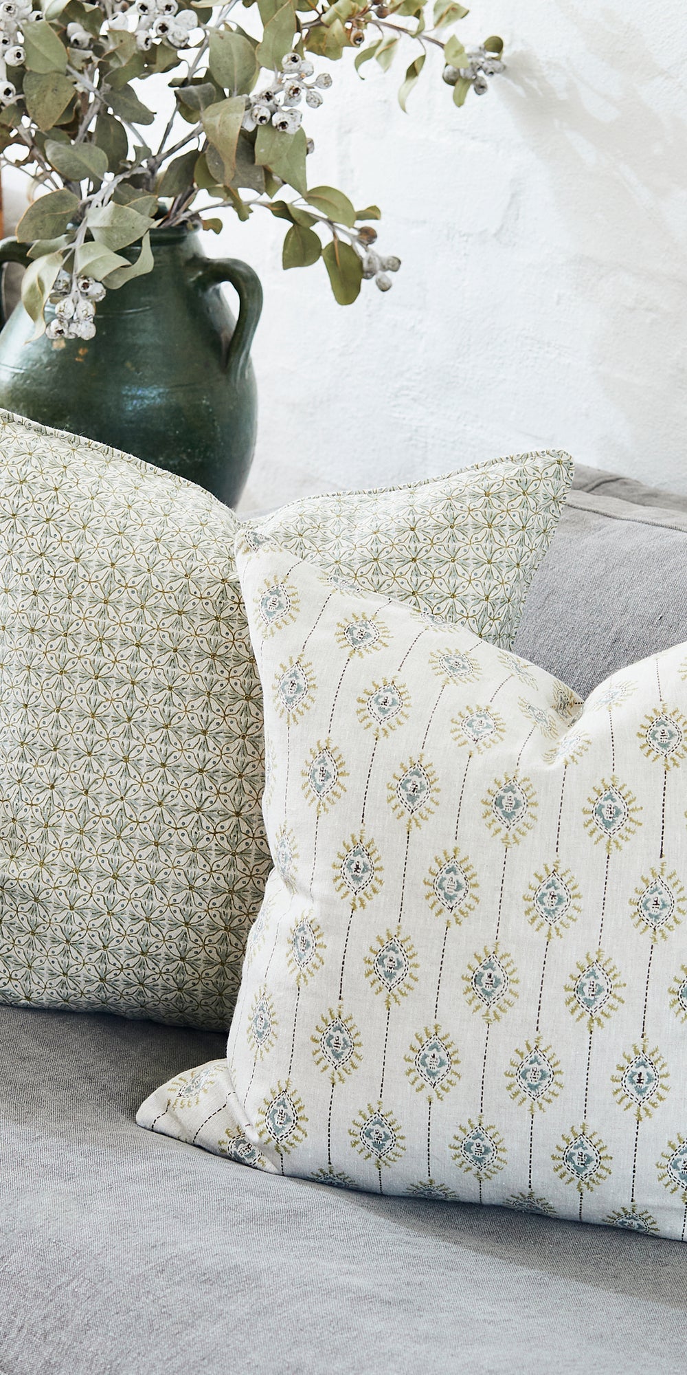 Bombay Celadon Moss Cushion in - Cushions - Walter G Australia