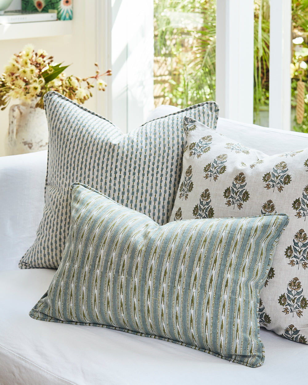 Seti Celadon Moss Cushion
