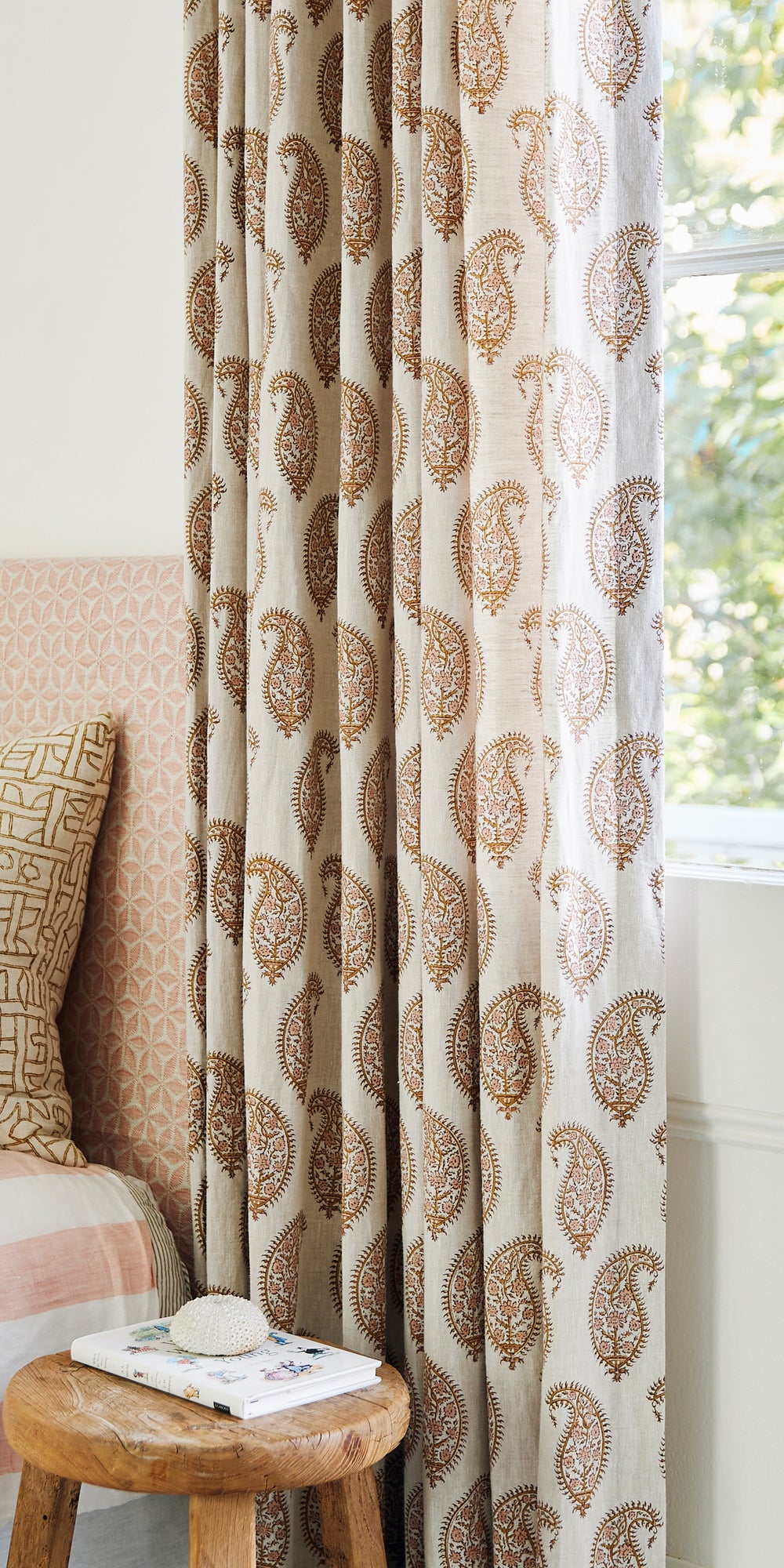 Hanami Guava Linen in - Fabric - Walter G Australia