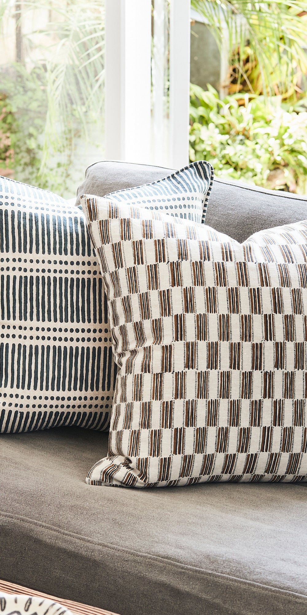Dash Dot Indian Teal Cushion in - Cushions - Walter G Australia