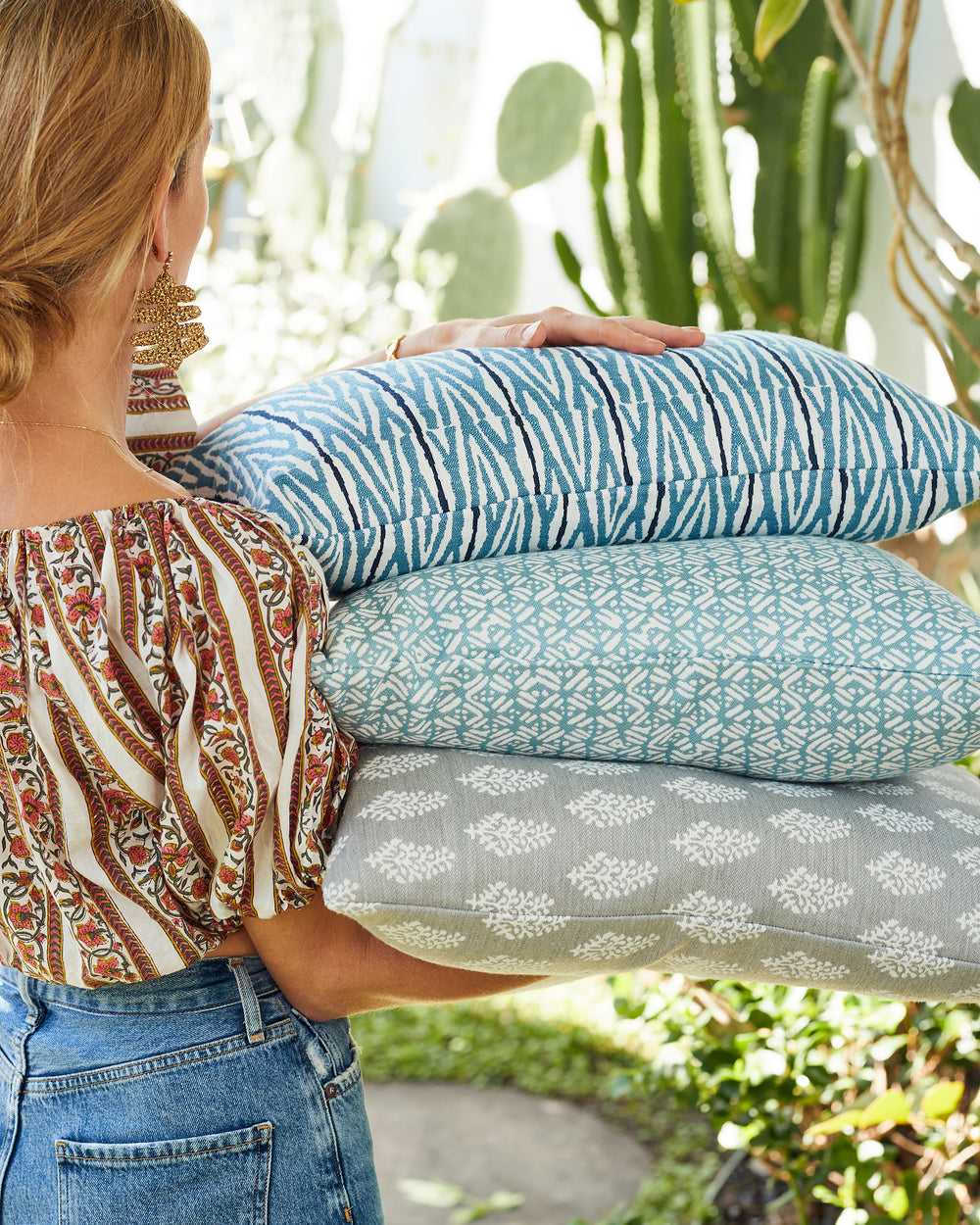 Fuji Sky Blue Outdoor Cushion