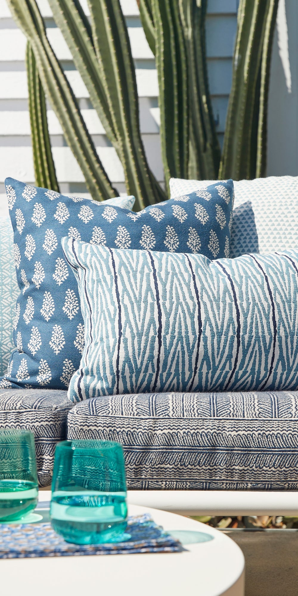 Huts Mineral Outdoor Cushion in - Cushions - Walter G Australia