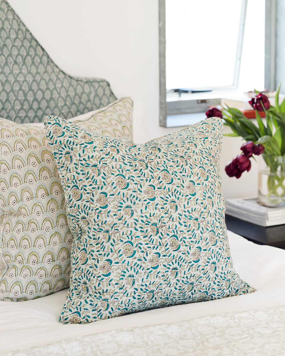 Azores Wasabi Cushion in - Cushions - Walter G Australia