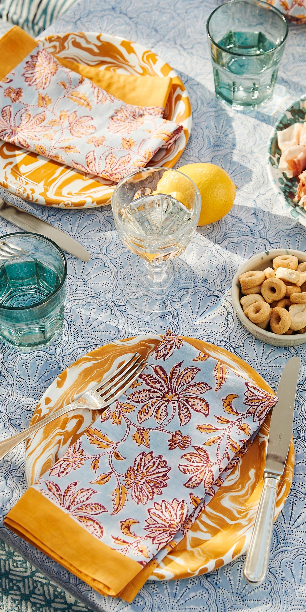 St Tropez Azure Tablecloth