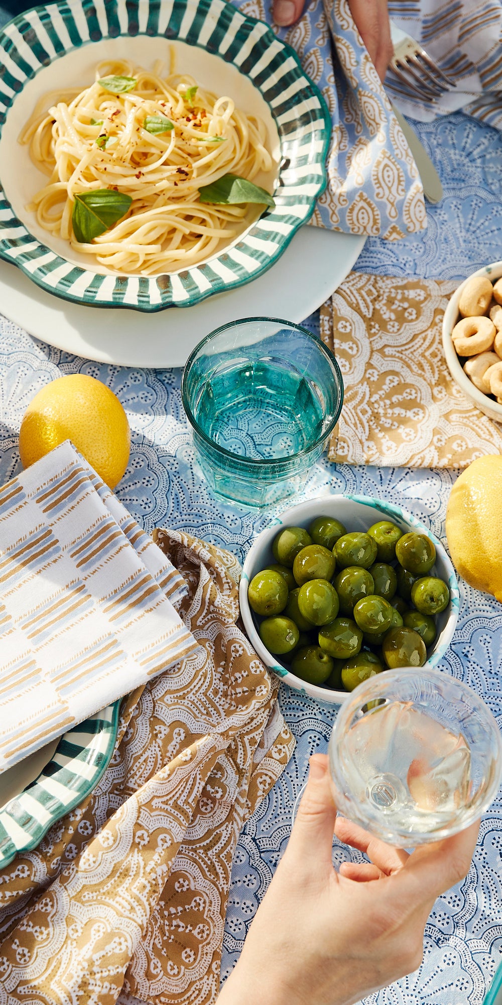 St Tropez Azure Tablecloth