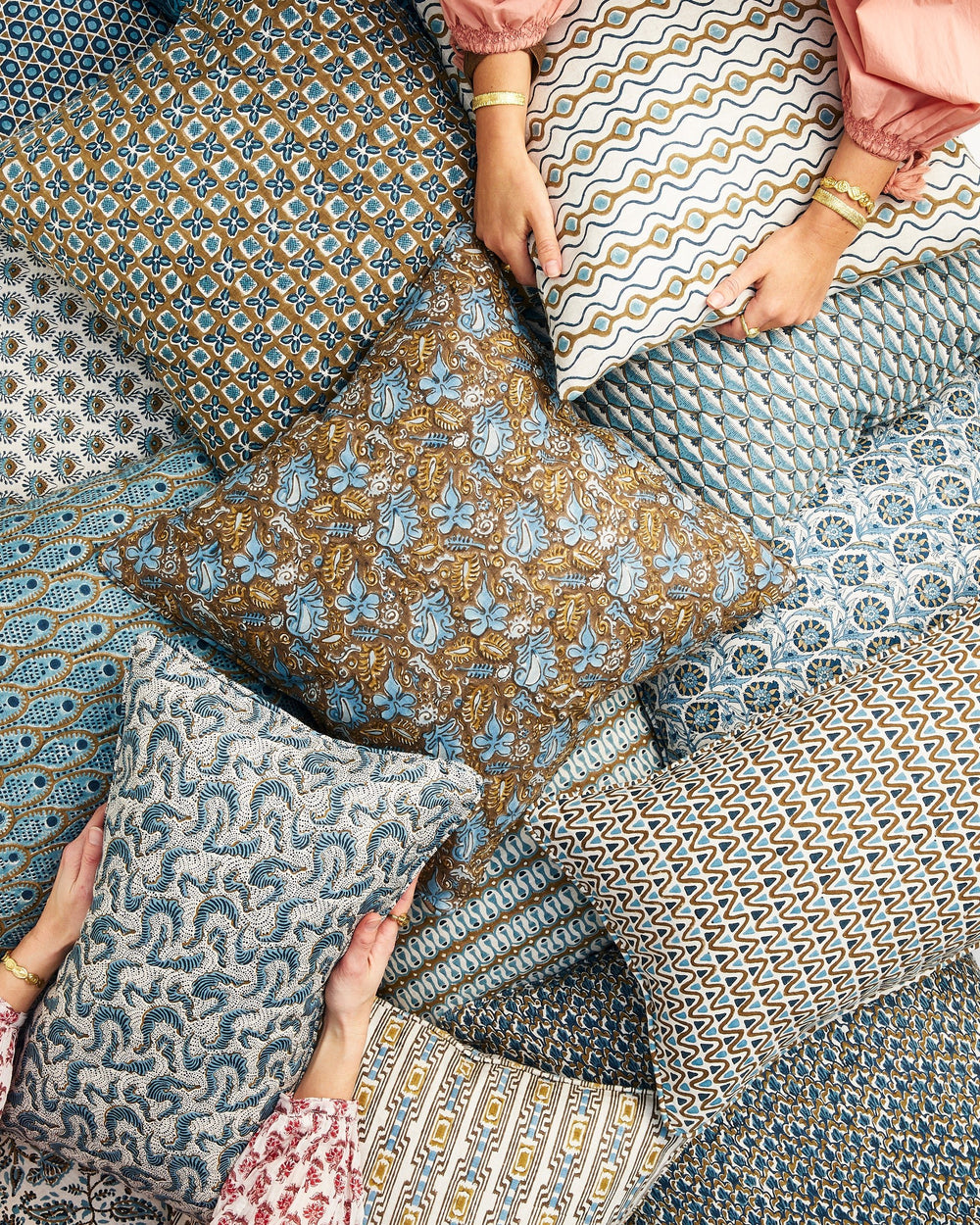 Istanbul Fresh Azure Cushion in - Cushions - Walter G Australia