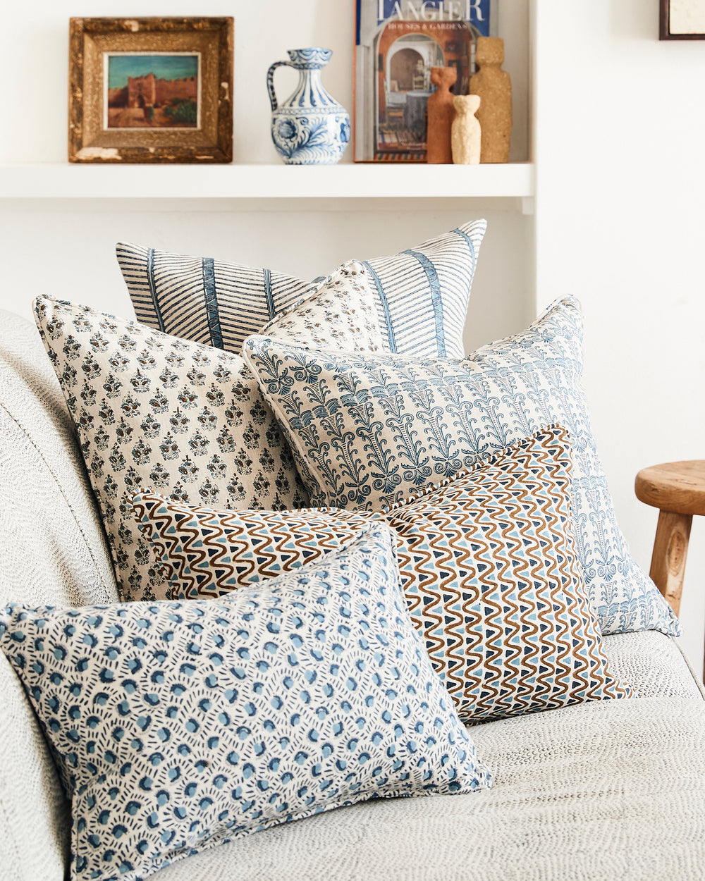 Zanzibar Azure Cushion in - Cushions - Walter G Australia