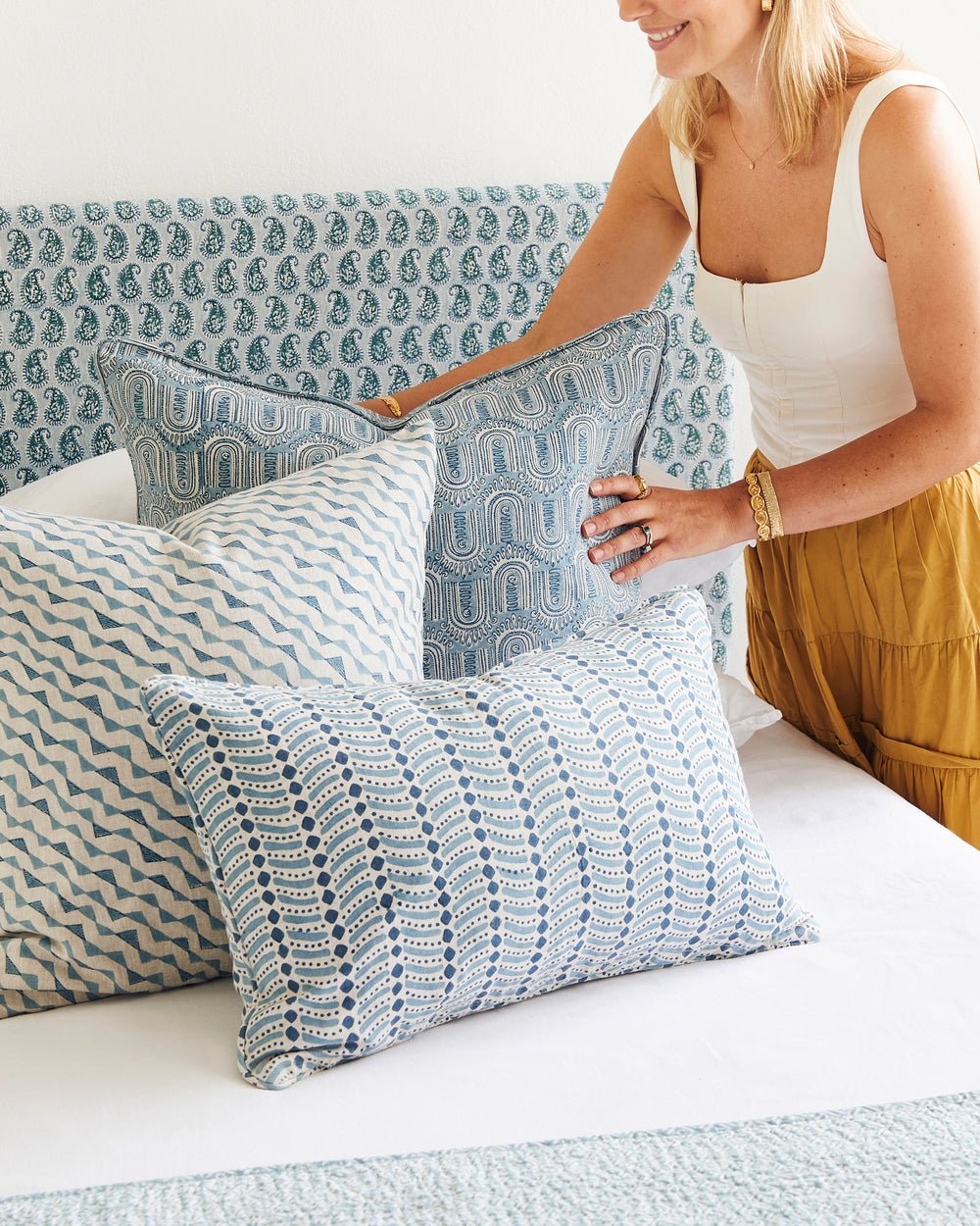 Tunisia Azure Cushion in - Cushions - Walter G Australia