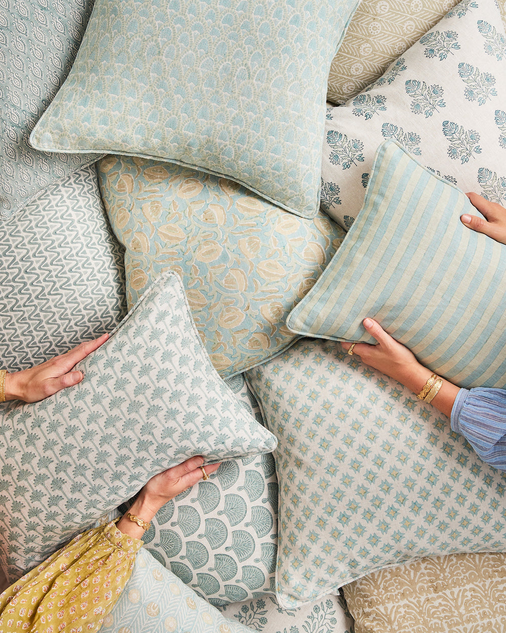 Malabar Celadon Cushion