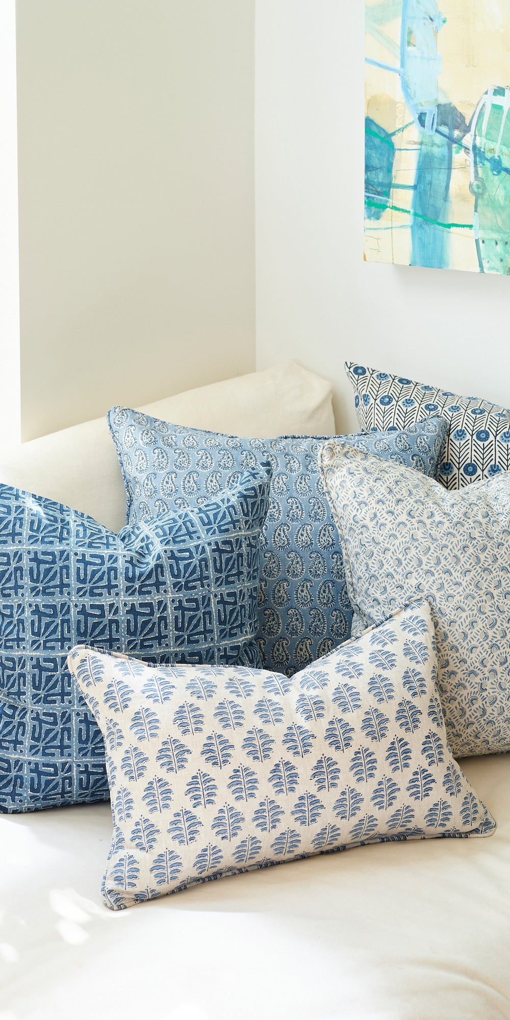 Alcaufar Denim Cushion in - Cushions - Walter G Australia
