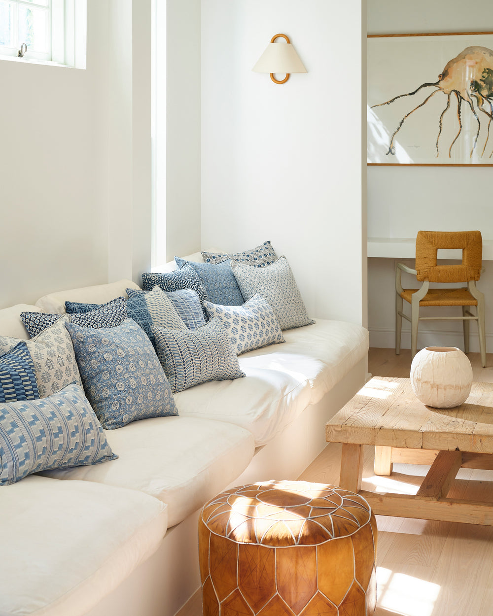 Paros Azure Cushion