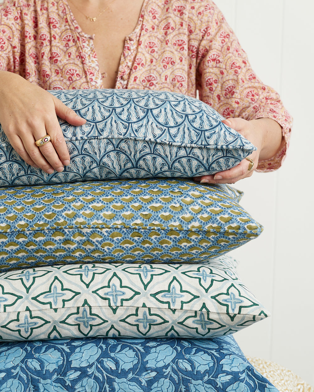 Naples Moss Azure Cushion