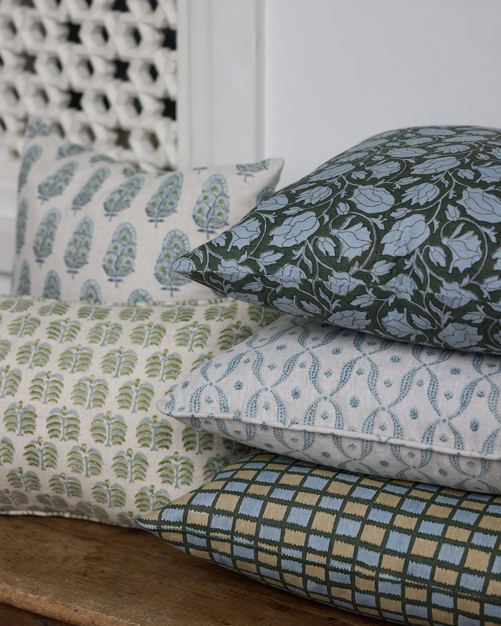 Hera Celadon Moss Cushion
