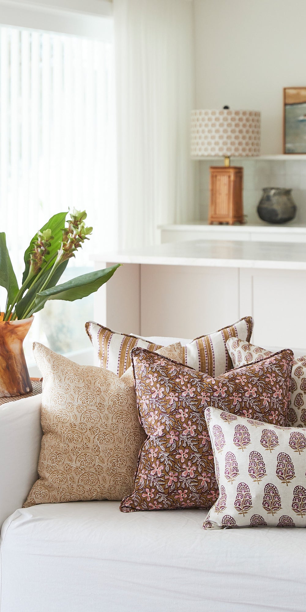 Kesula Moonflower Cushion in - Cushions - Walter G Australia