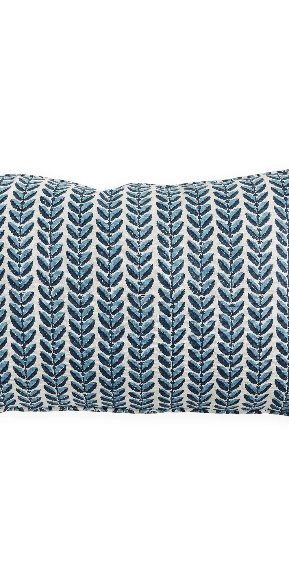 Benaki Azure linen cushion 35x55cm