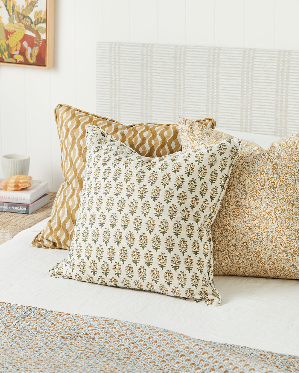 Fossano Saffron Cushion in - Cushions - Walter G Australia
