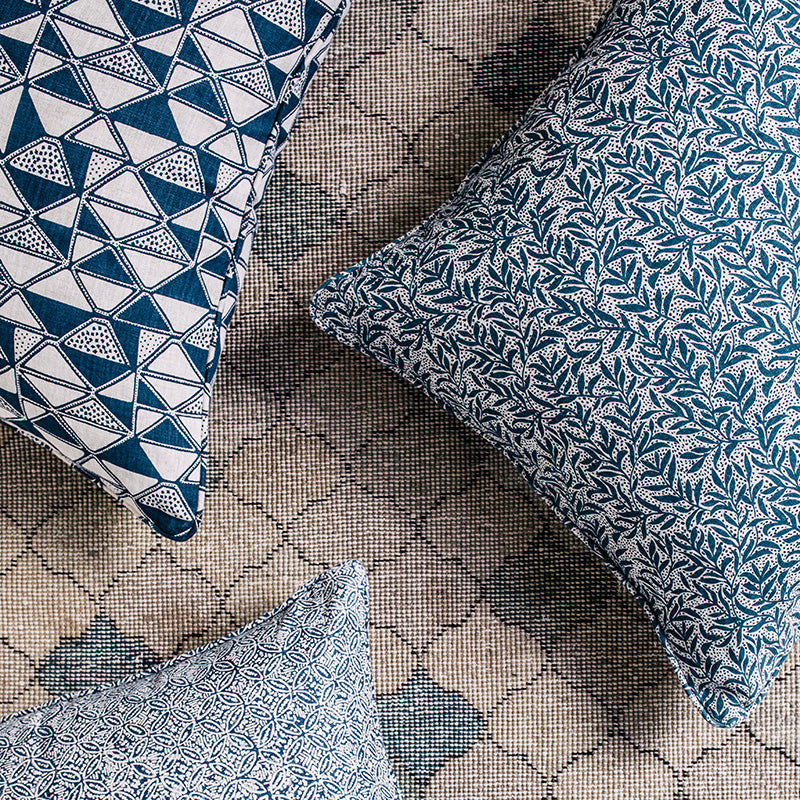 Granada Denim linen cushion 50x50cm