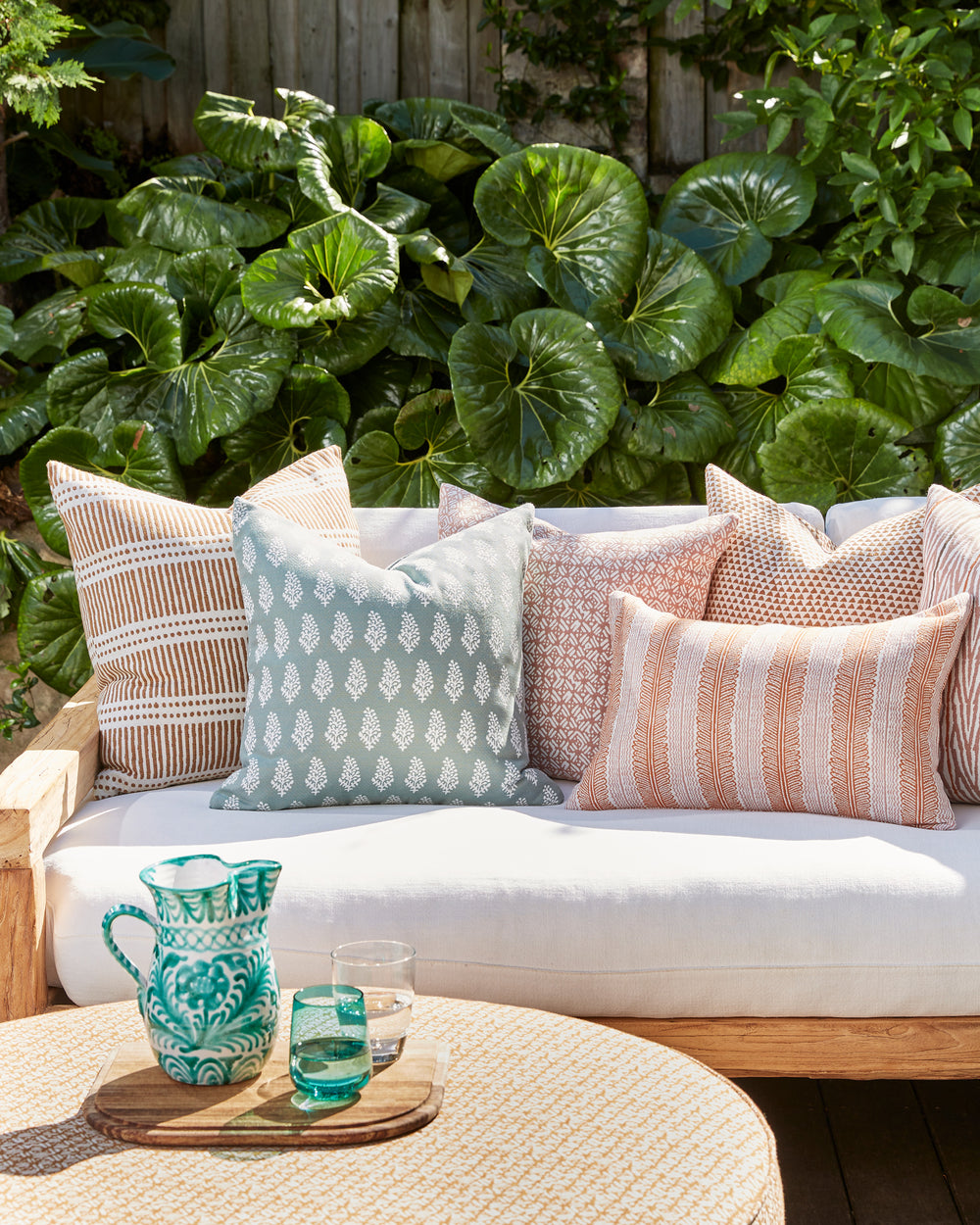 Dash Dot Rattan Outdoor Cushion