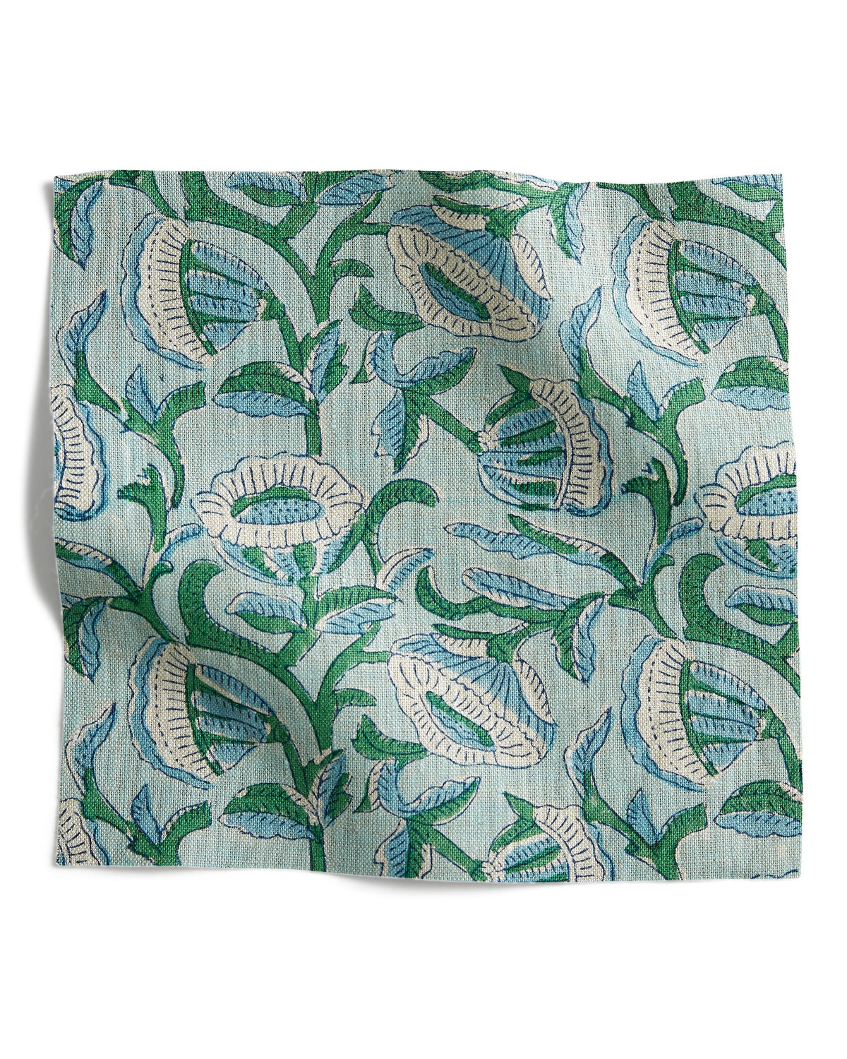 Marbella Emerald linen swatch