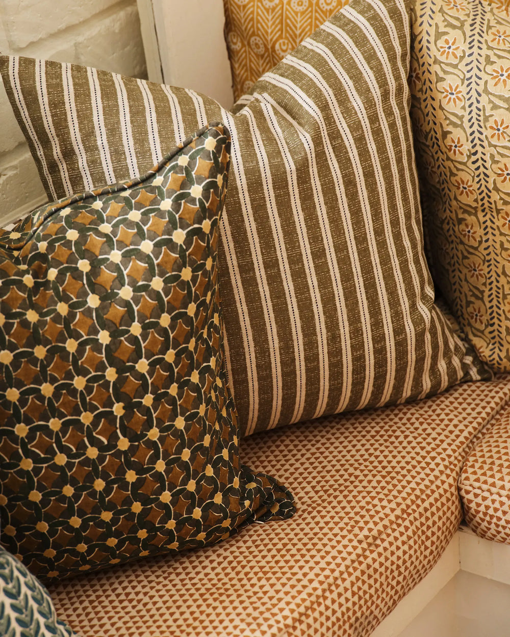 Oaxaca Khaki Cushion