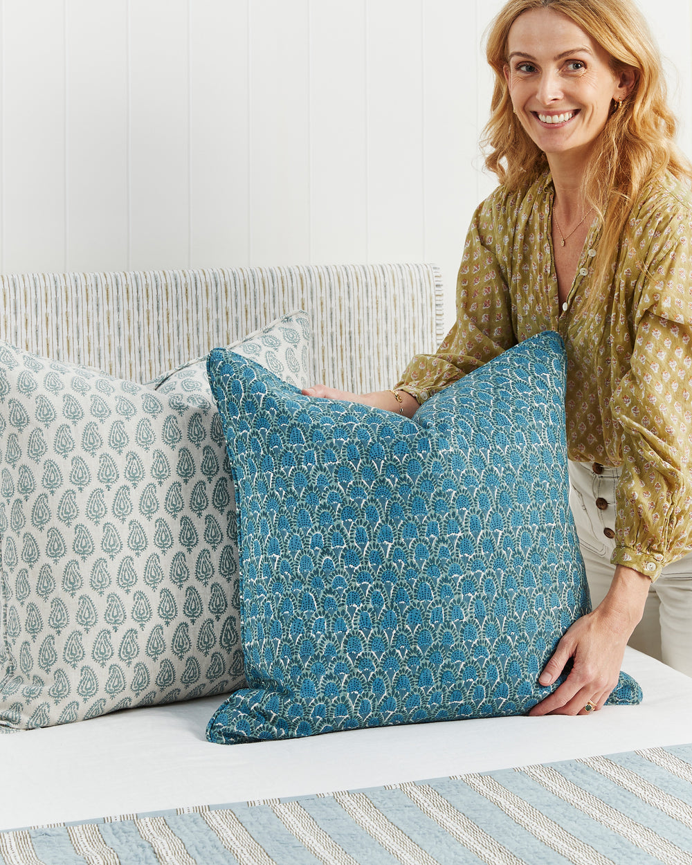 Sundara Celadon Cushion