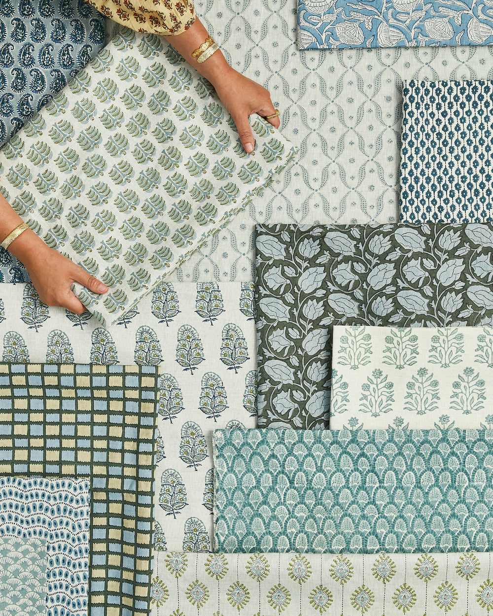 Lahore Thyme linen in - Fabric - Walter G Australia