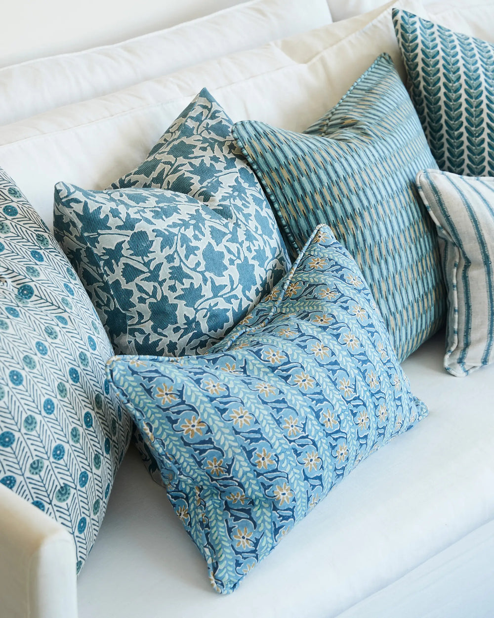 Oia Fresh Azure  Cushion