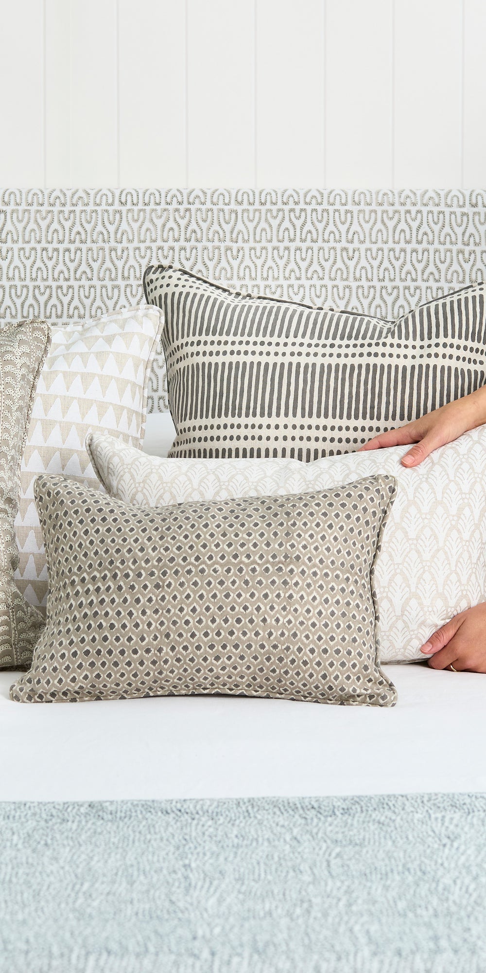 Pyramids Chalk Cushion