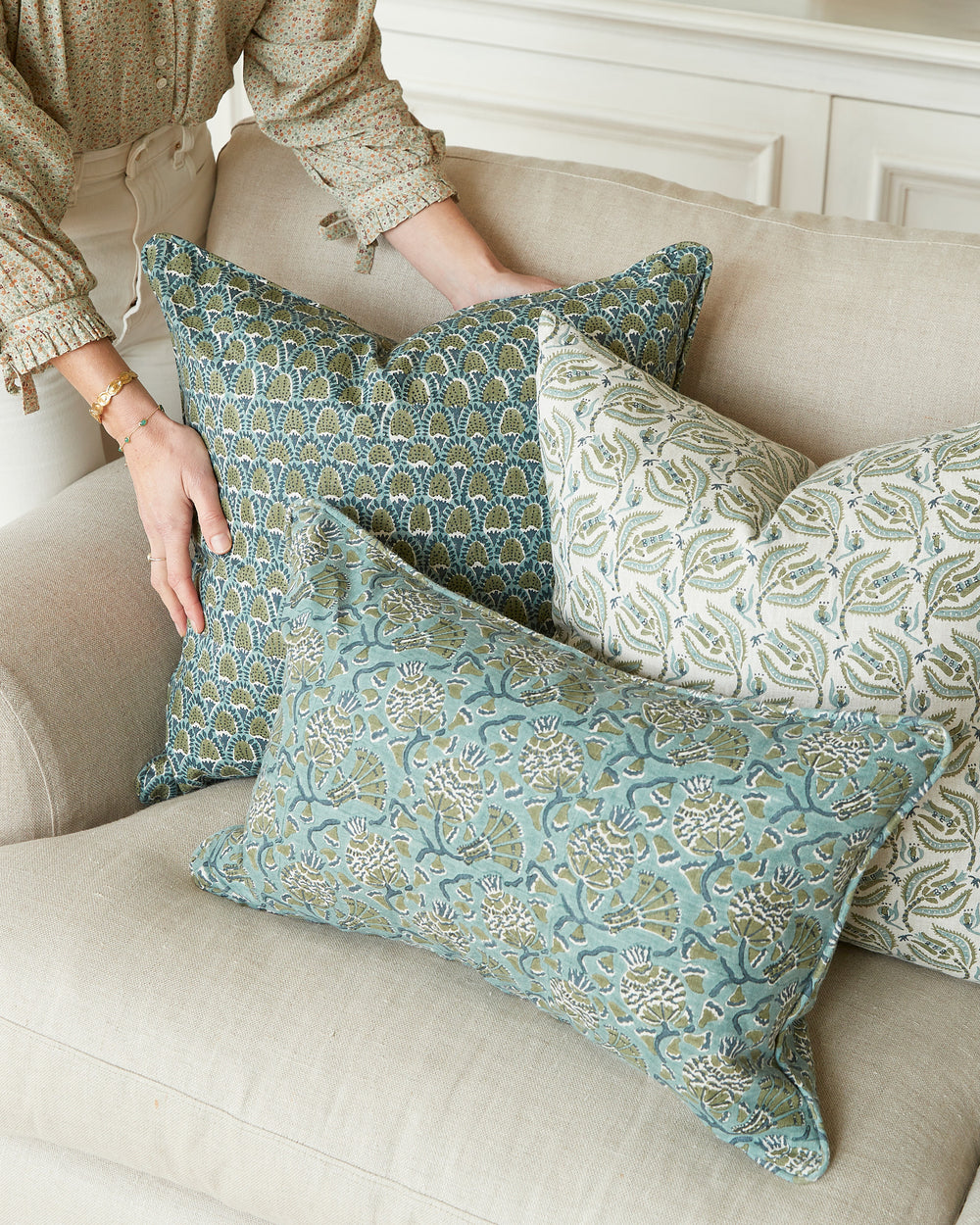 Broccato Slate Cushion