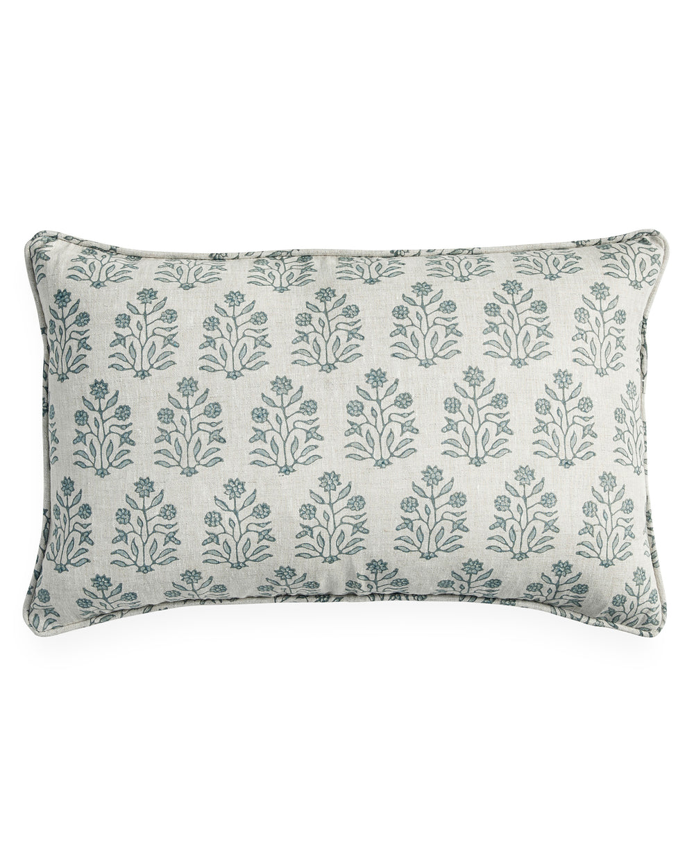 Amer Celadon rectangle linen cushion