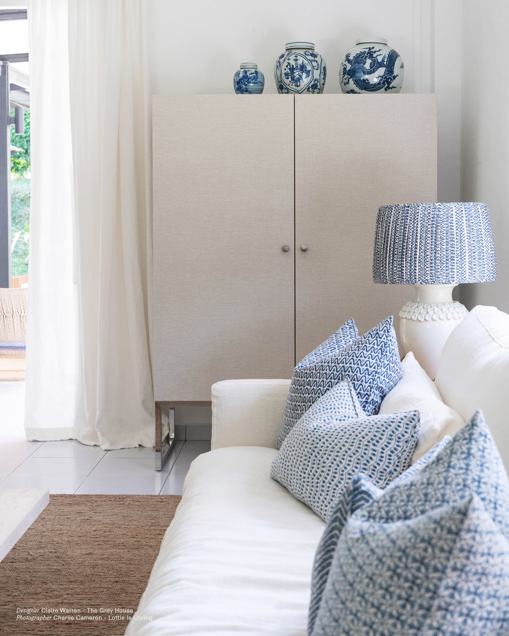 Menorca Azure Cushion