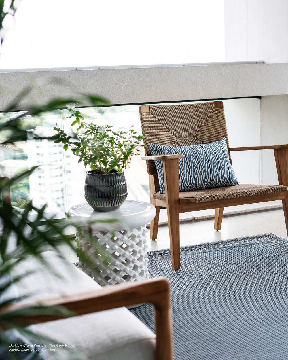 Fuji Sky Blue Outdoor Cushion