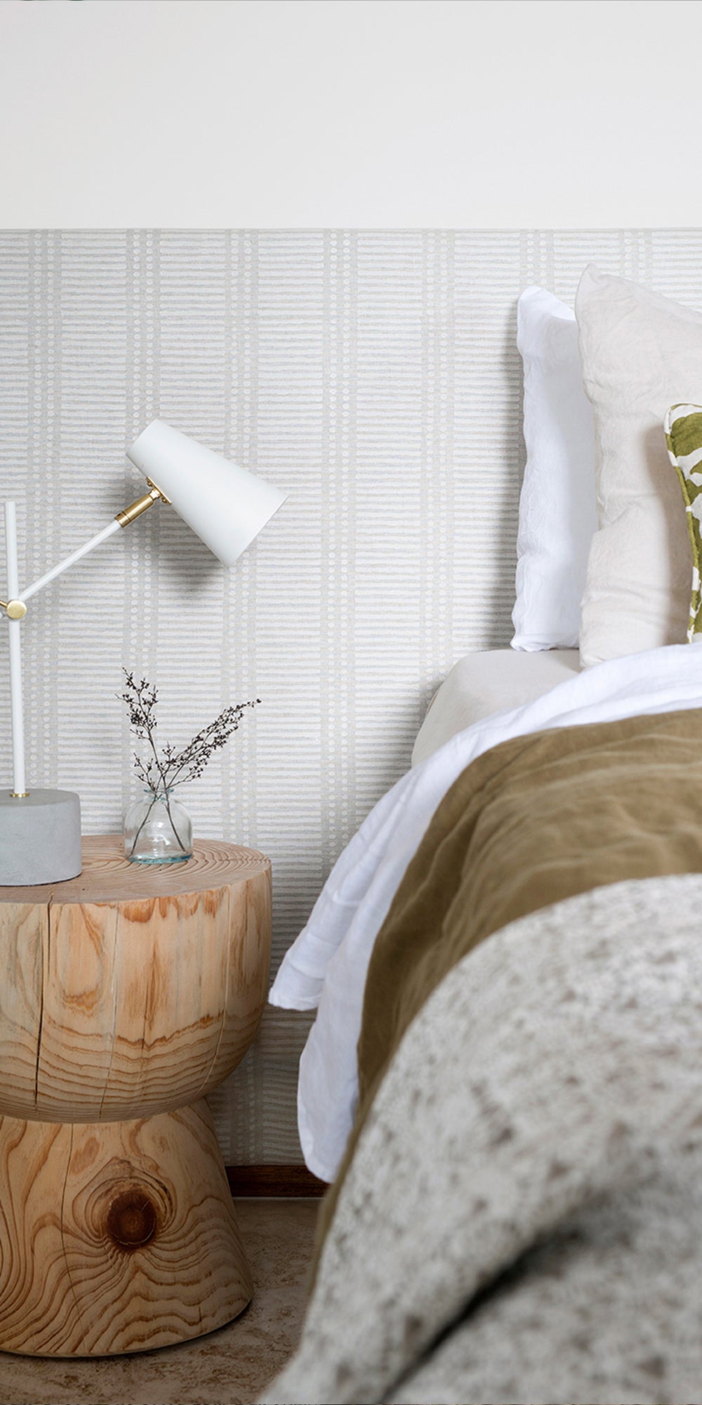 Dash Dot Chalk Linen in - Fabric - Walter G Australia