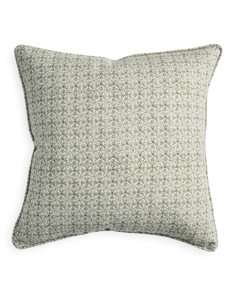 Girona Celadon Moss linen cushion