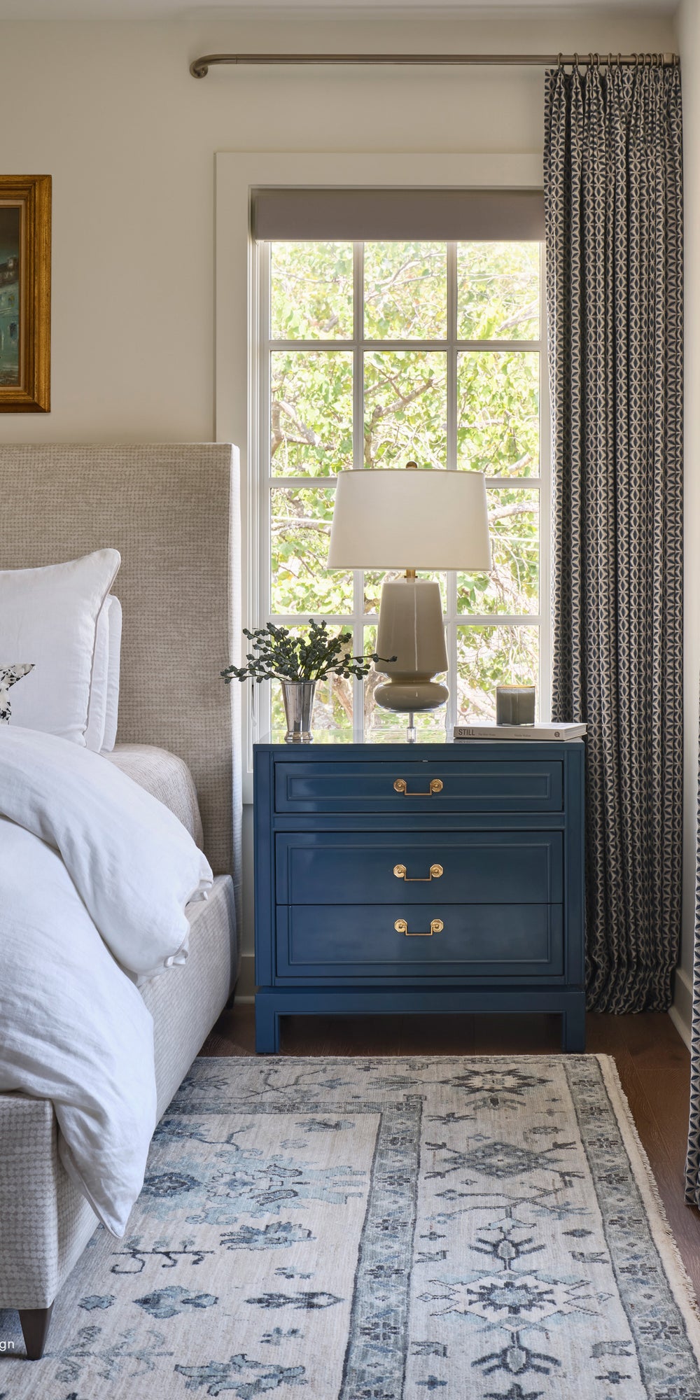 Hanami Pacific Blue Linen in - Fabric - Walter G Australia