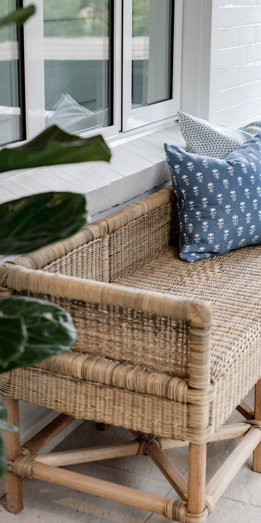 Yukka Sky Blue Outdoor Cushion in - Cushions - Walter G Australia
