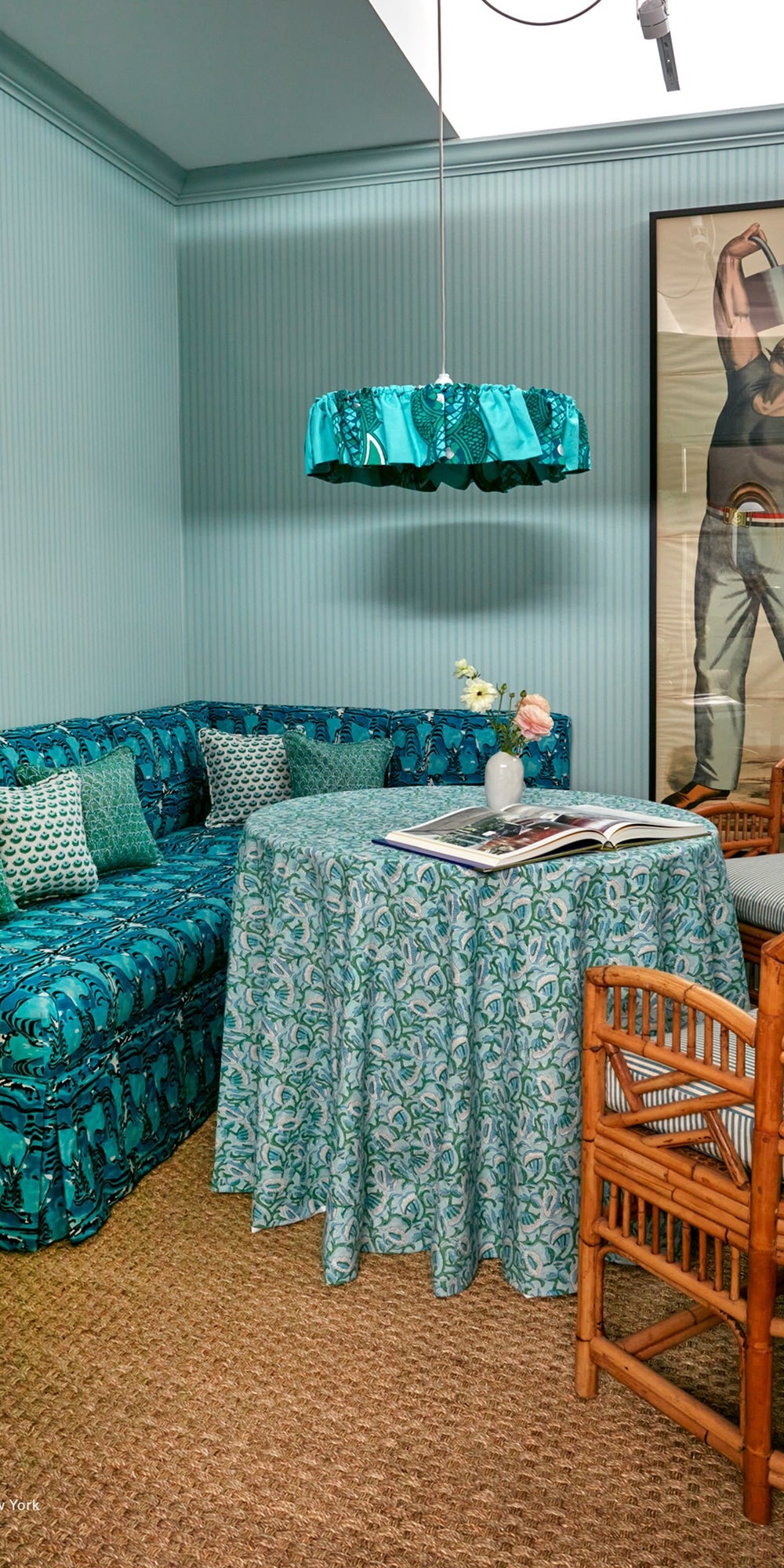 Marbella Emerald Linen in - Fabric - Walter G Australia