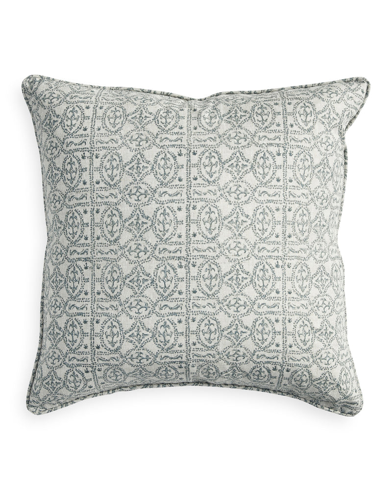 Palermo Celadon linen cushion