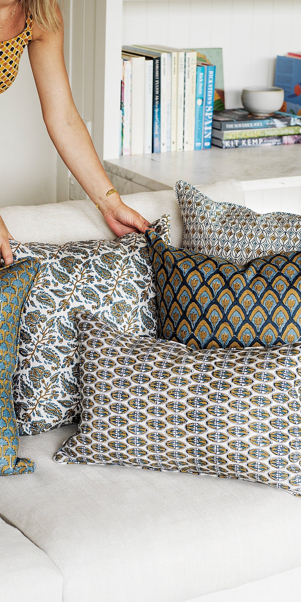 Condesa Tobacco Cushion in - Cushions - Walter G Australia