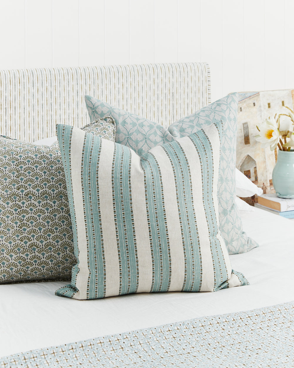 Madhavi Celadon Cushion