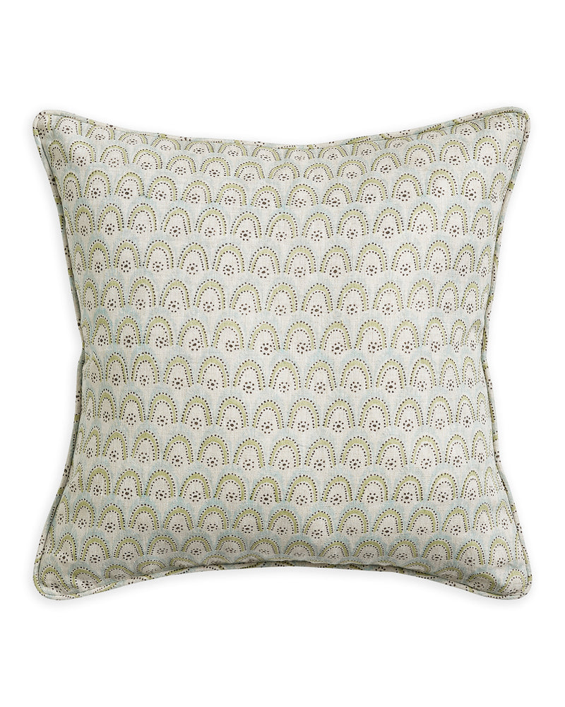 Azores Wasabi linen cushion