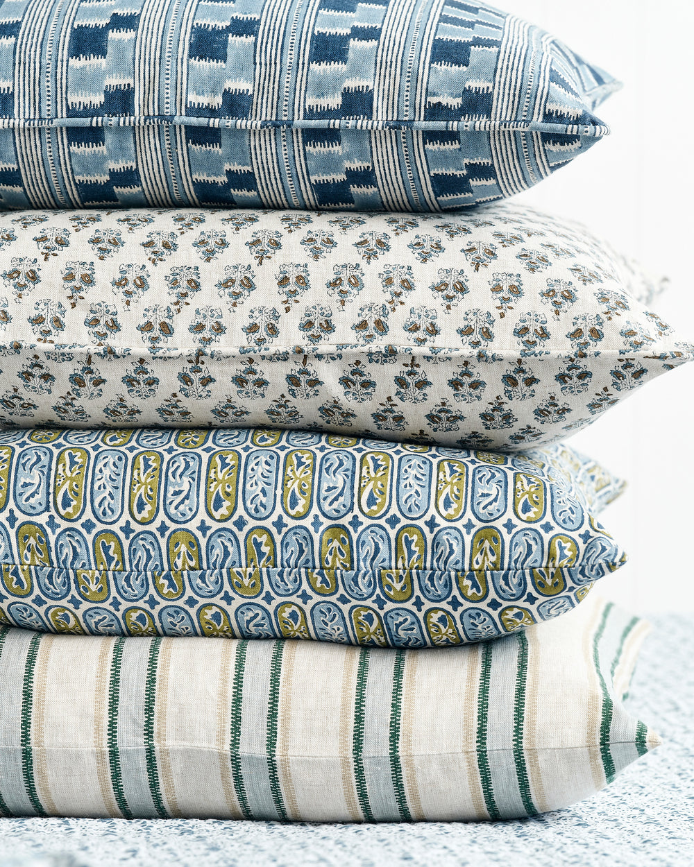Carezza Moss Azure Cushion