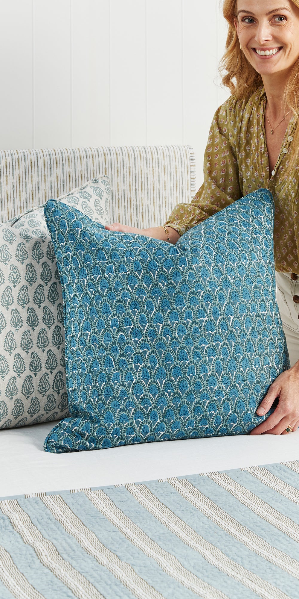 Berber Celadon Quilt in - Quilts - Walter G Australia