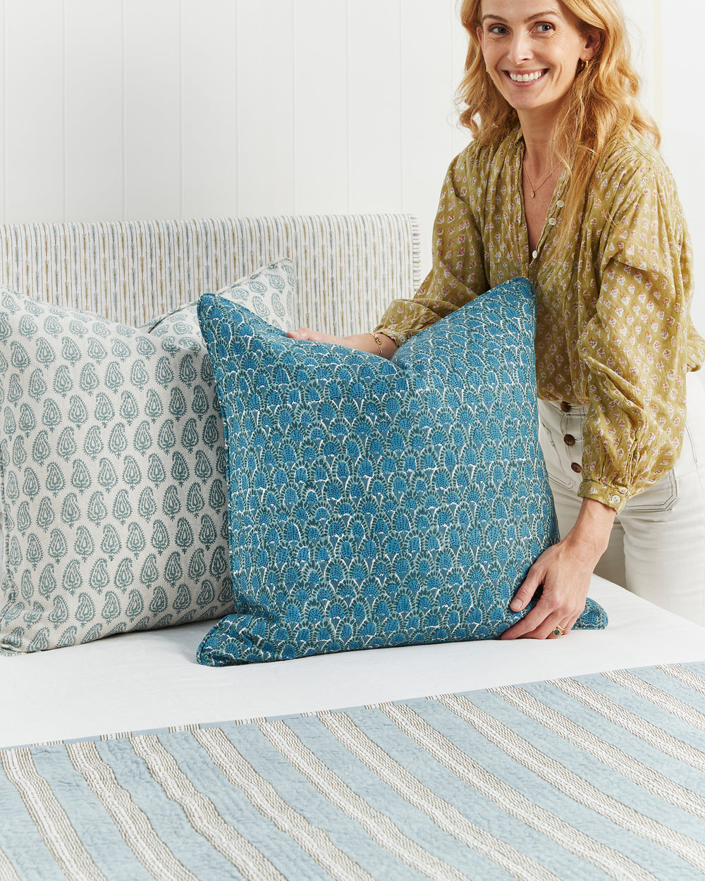 Berber Celadon Quilt in - Quilts - Walter G Australia