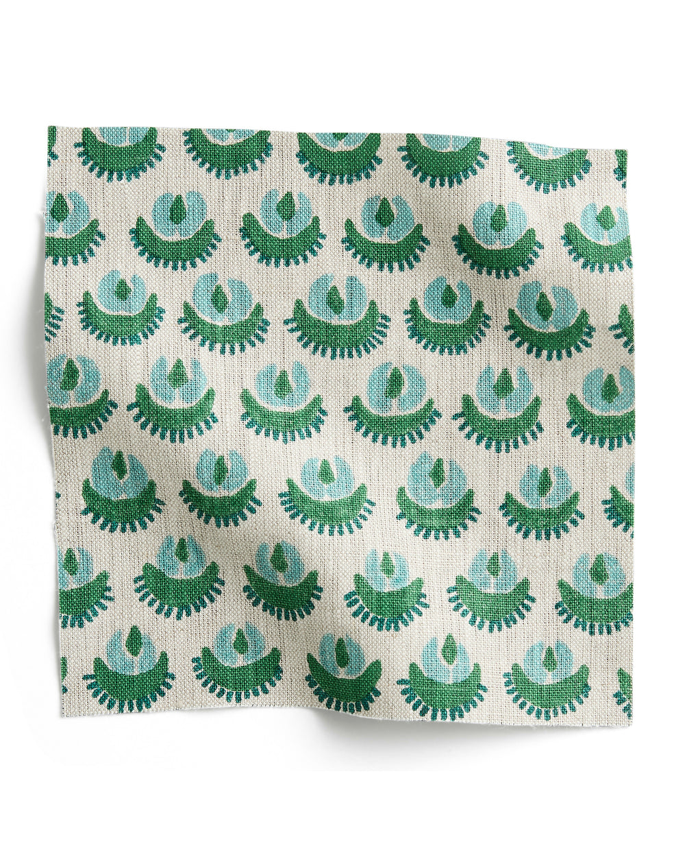 Cadiz Emerald linen swatch
