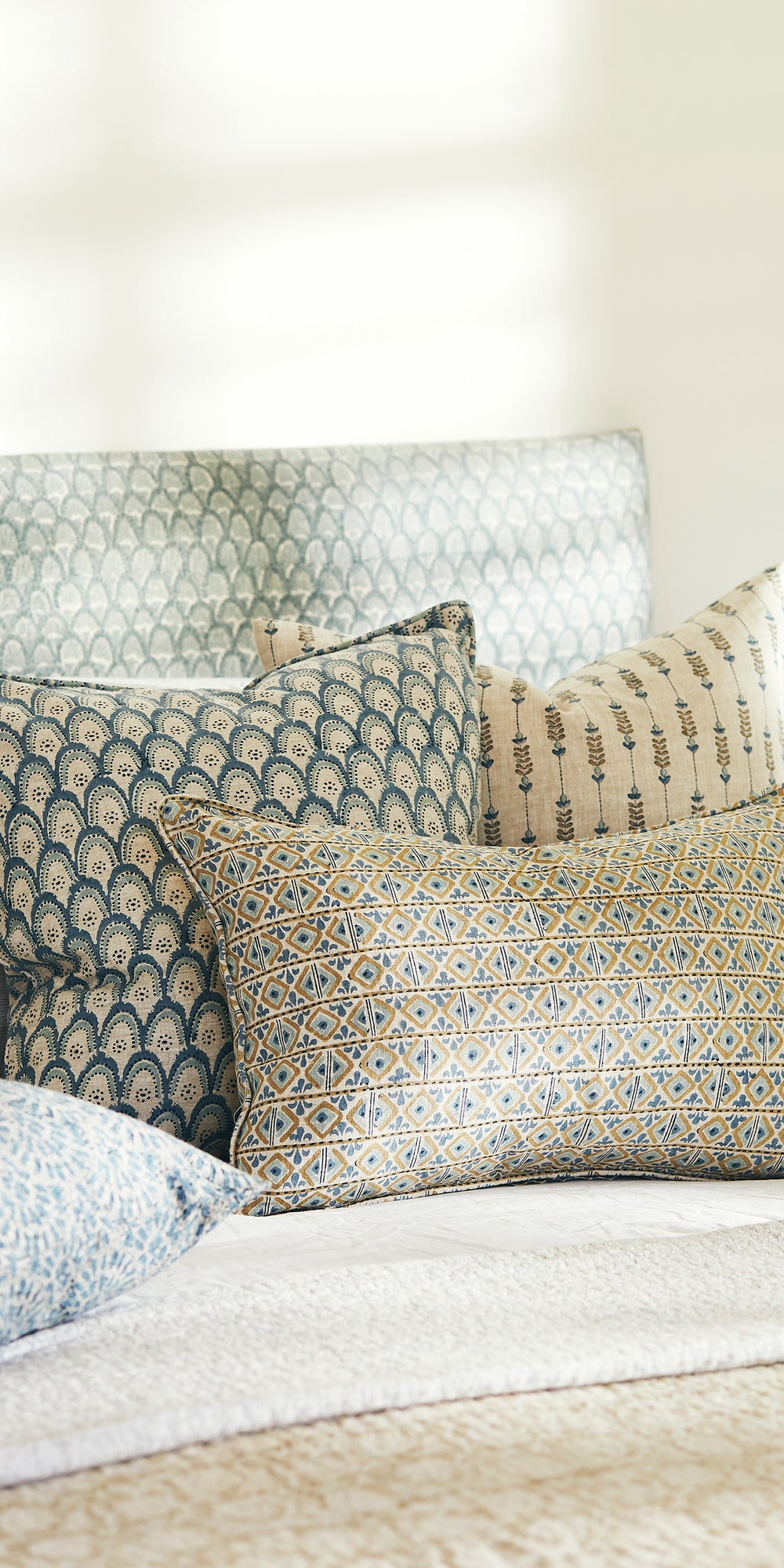 Azores Fresh Azure Cushion in - Cushions - Walter G Australia