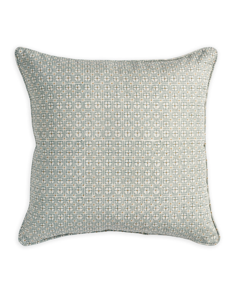 Beirut Celadon linen cushion
