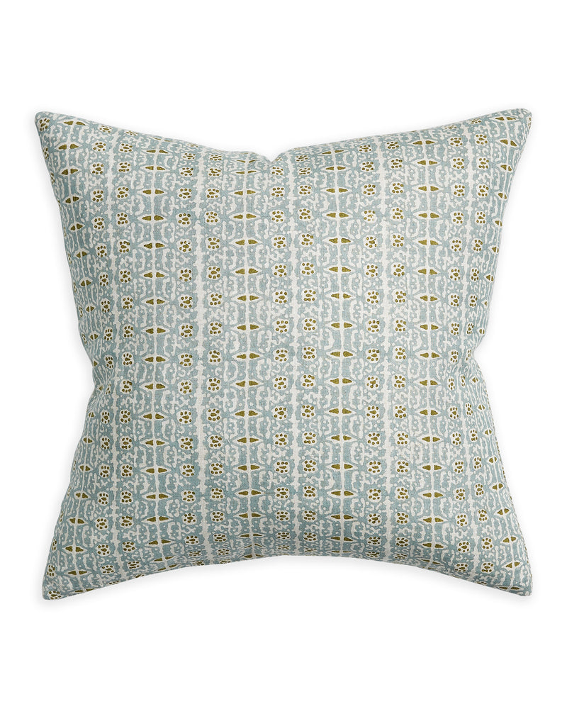 Capri Moss Celadon linen cushion
