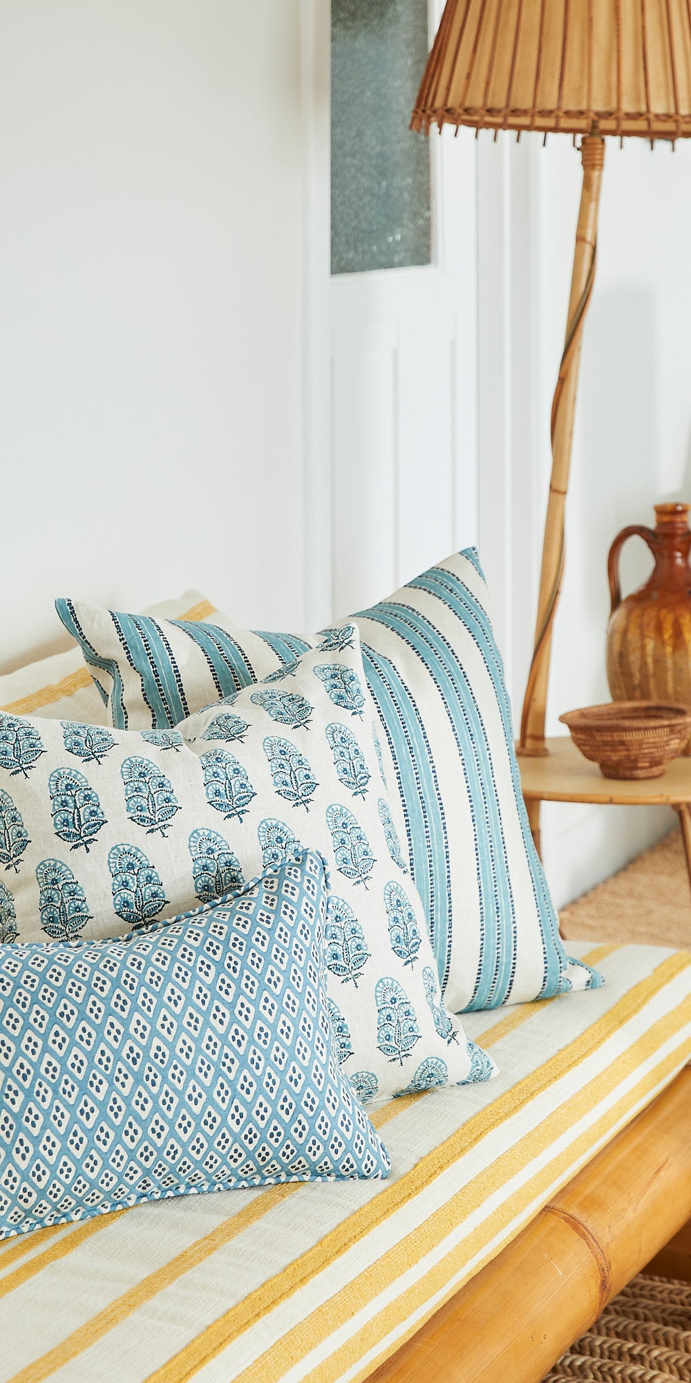 Kesula Denim Cushion in - Cushions - Walter G Australia