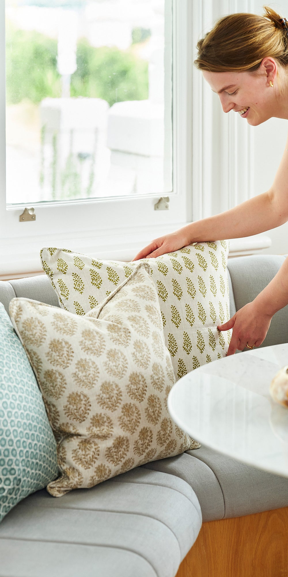 Bejmat Celadon Cushion in - Cushions - Walter G Australia